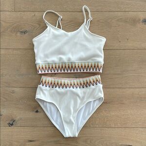 SHEIN Swim Wave‎ Striped Woven Bandage Bikini Set Size 11-12Y